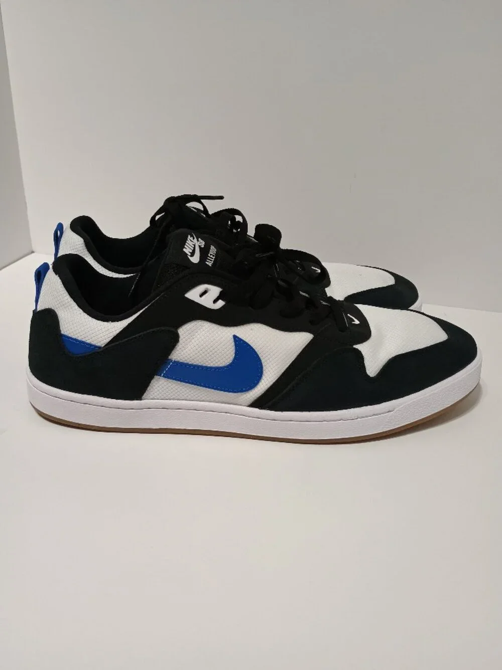 Nike SB Alleyoop Skate Shoes White Black Royal Blue Men’s Sneakers
